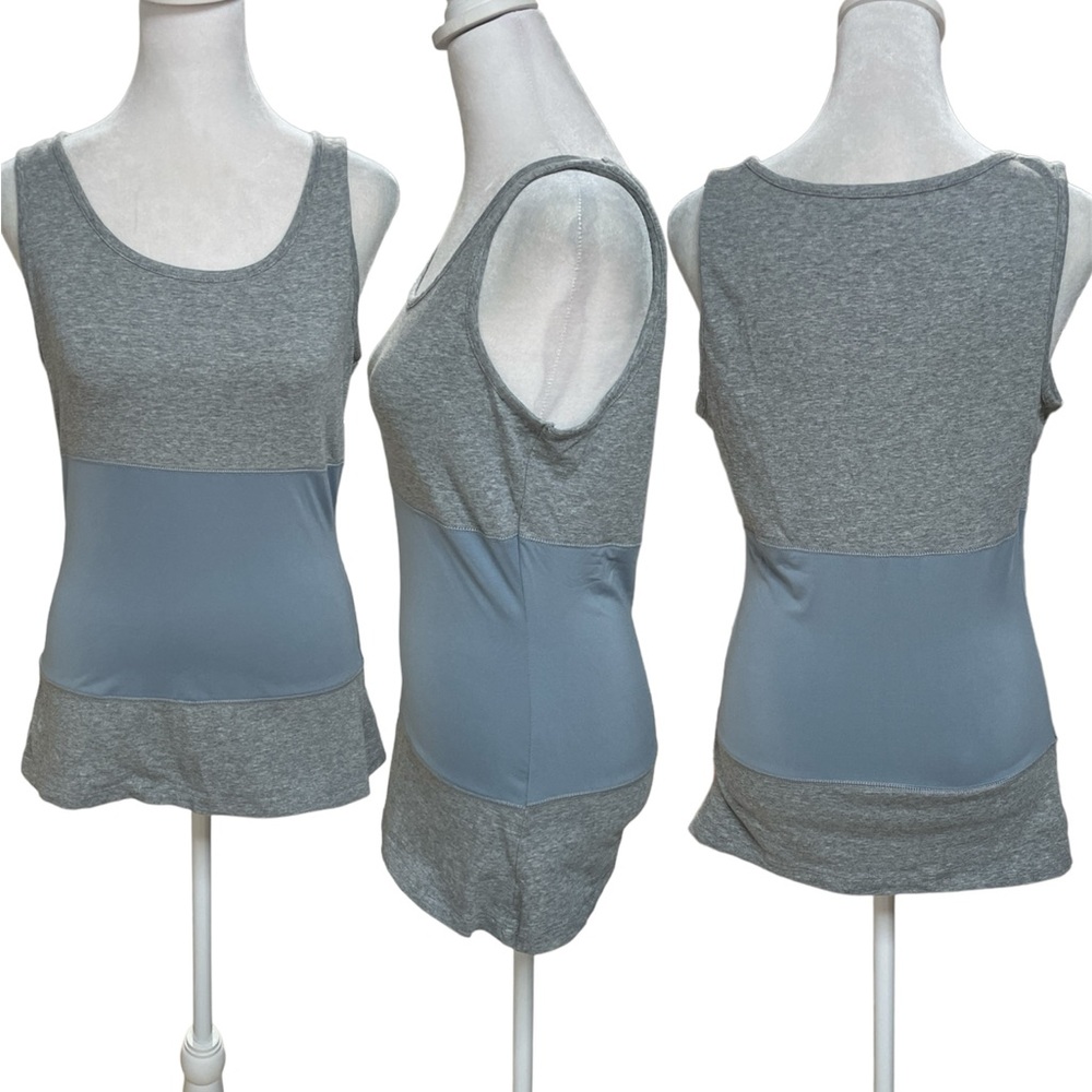 Gabby Reece Collection for Danskin Now Gray & Blue Sleeveless Tank Top Size L - Picture 1 of 12